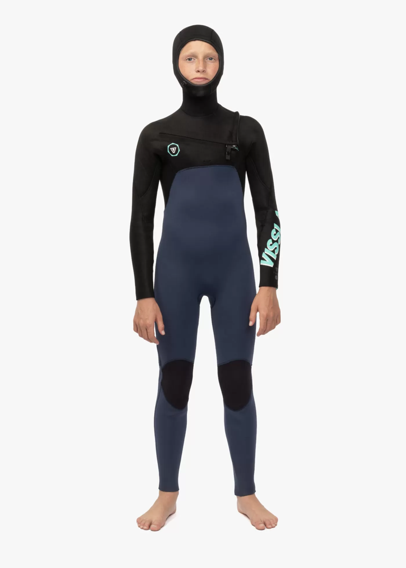 Vissla 7 Seas Boys 5-4-3 Full Hooded Chest Zip Wetsuit< Boys | Youth