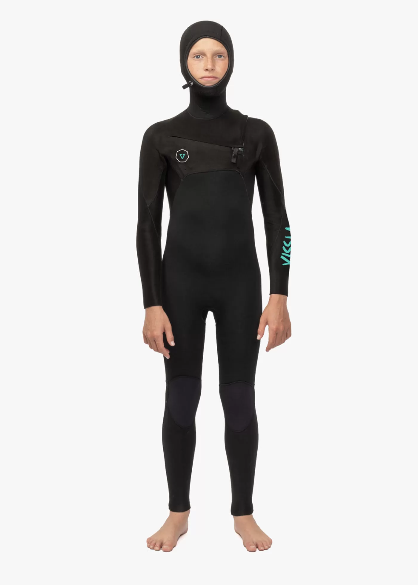 Vissla 7 Seas Boys 5-4-3 Full Hooded Chest Zip Wetsuit< Gifts for Groms | Boys