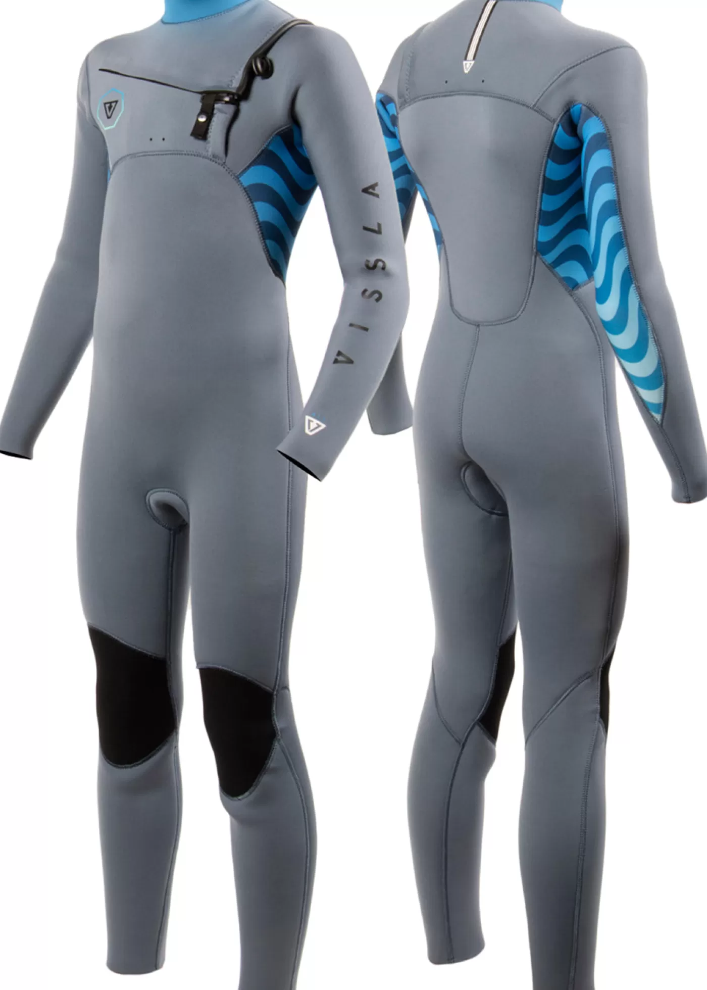 Vissla 7 Seas Boys Shredder 3-2 Full Chest Zip Wetsuit< Boys | Youth