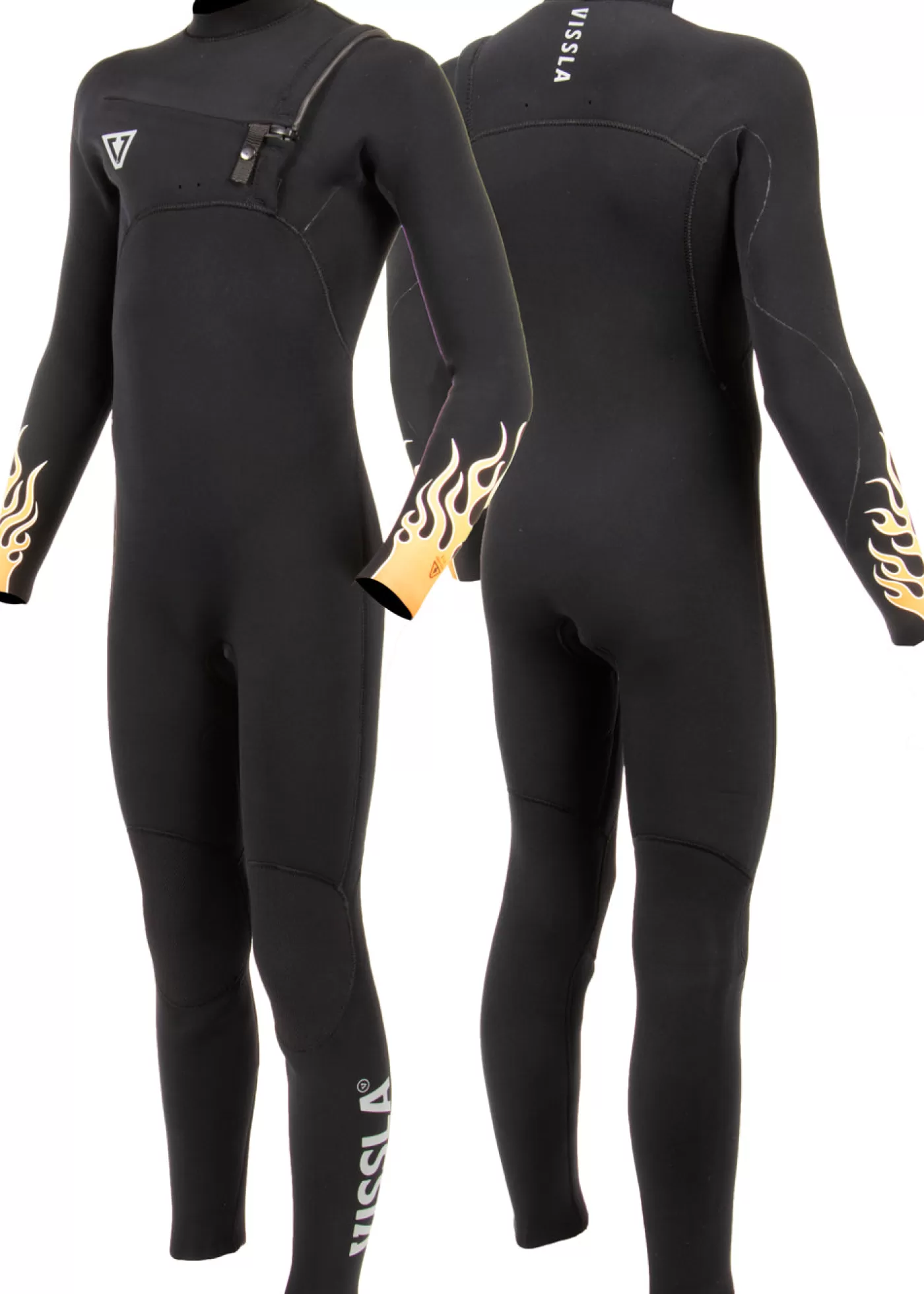 Vissla High Seas Boys Fire 3-2 Full Chest Zip Wetsuit< Gifts for Groms | Boys