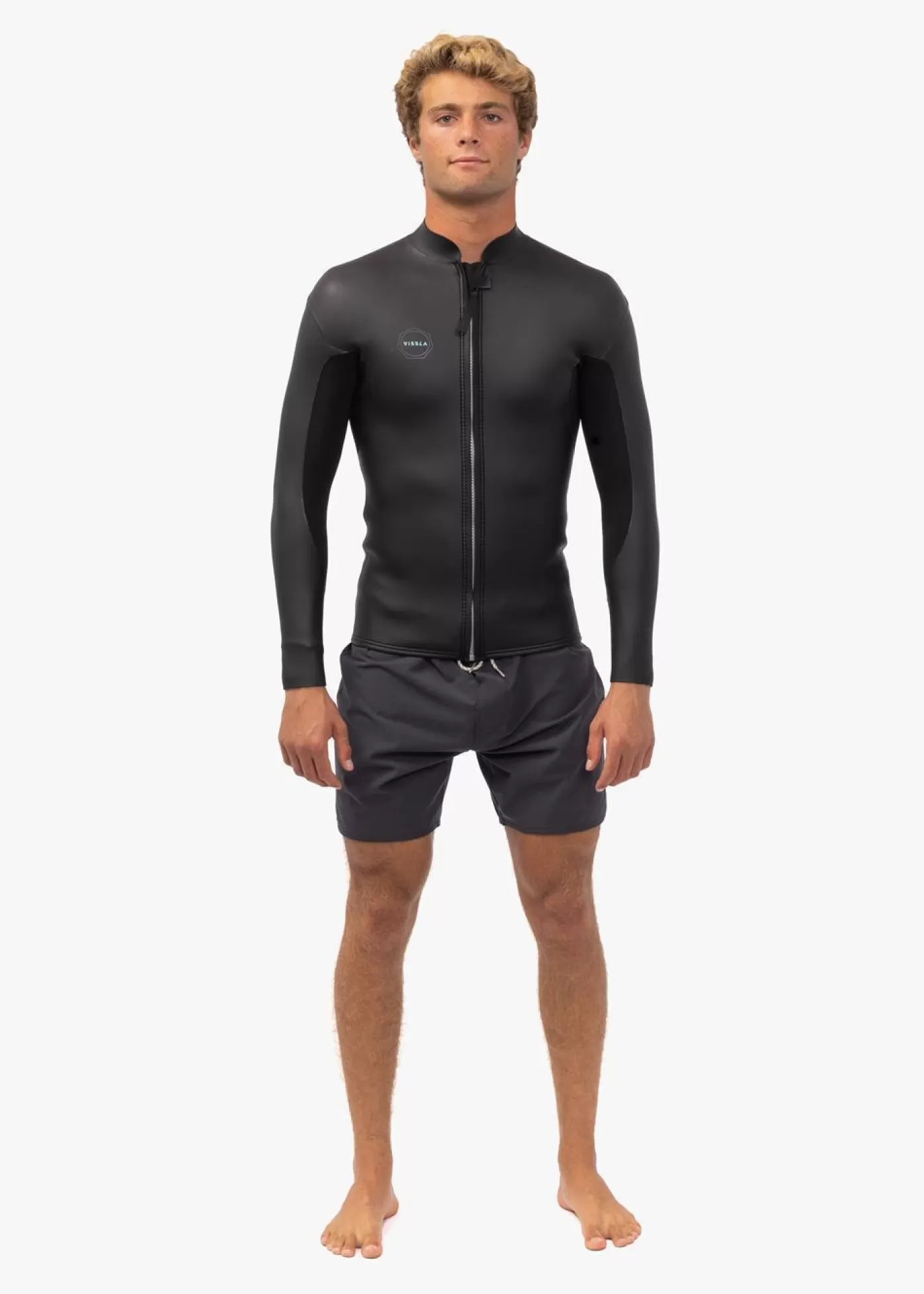 Vissla North Seas Smooth Front Zip Wetsuit Jacket< Wetsuit Tops & Lycra | North Seas Wetsuits