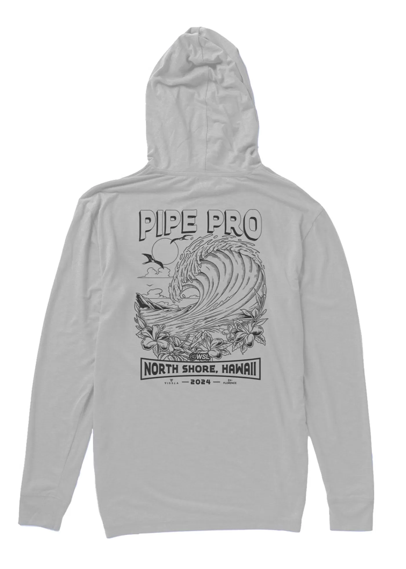 Vissla Pipe Pro Poster Ls Hooded Tee< Pipe Pro Collection | Long Sleeve Tees