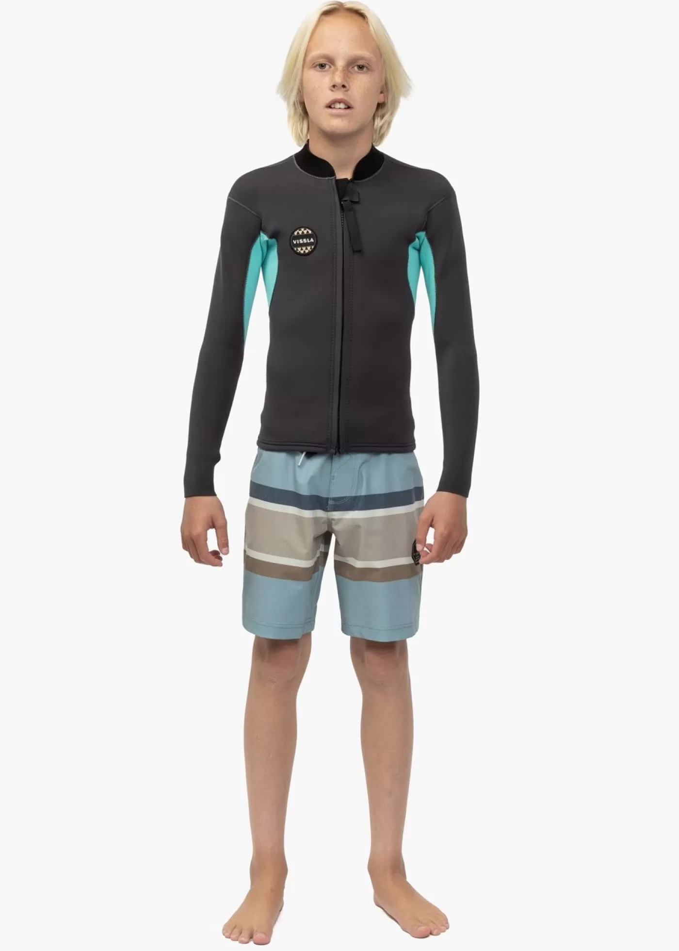 Vissla Solid Set Boys 2Mm Ls Wetsuit Jacket< Boys | Youth